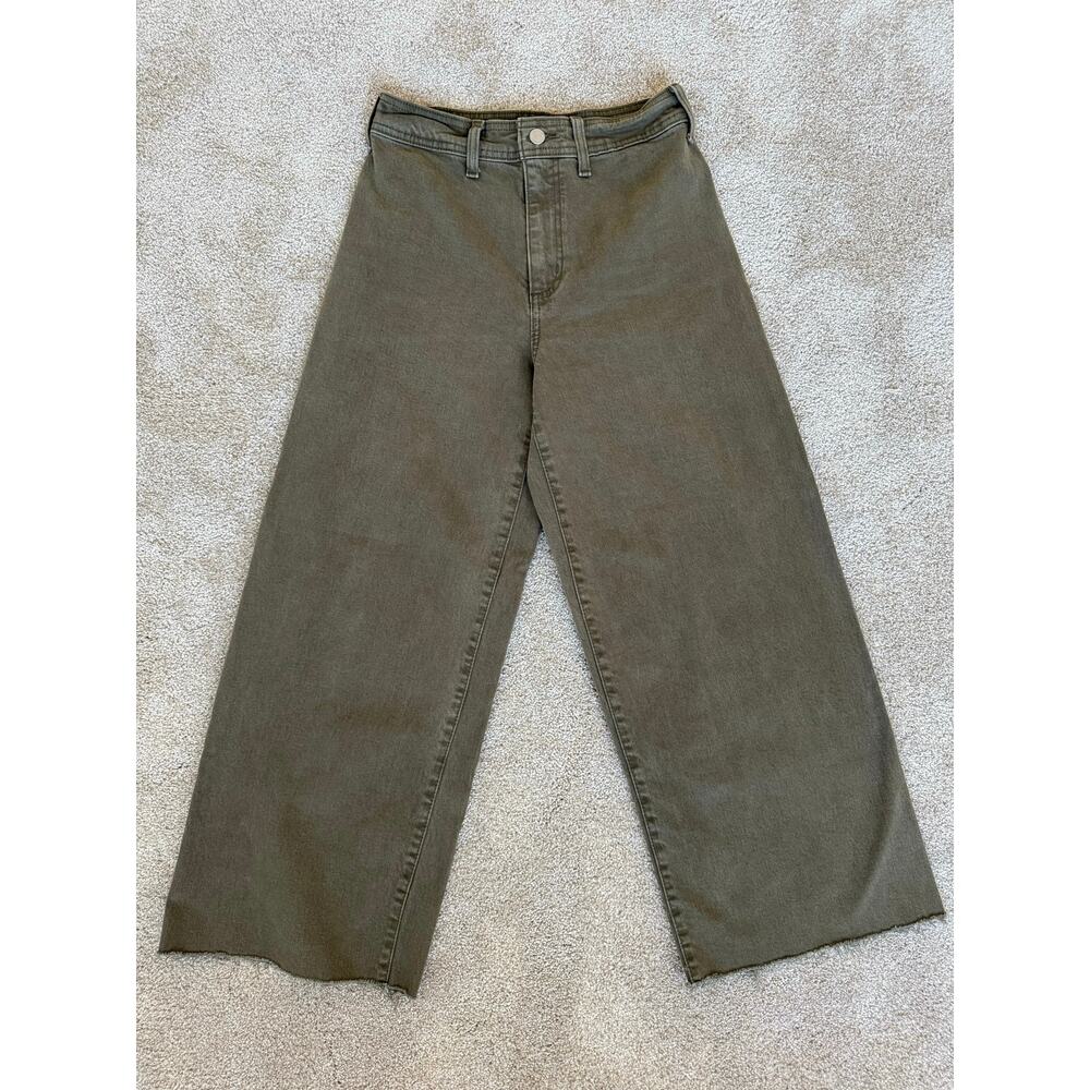 Green Straight Wide 
Leg Jeans
